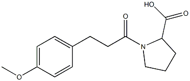 1-[3-(4-methoxyphenyl)propanoyl]pyrrolidine-2-carboxylic acid 结构式