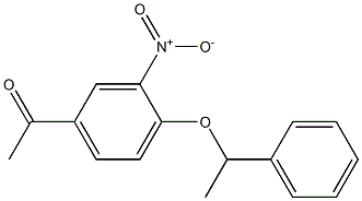 1-[3-nitro-4-(1-phenylethoxy)phenyl]ethan-1-one 结构式