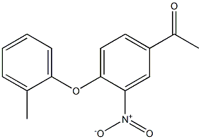 1-[4-(2-methylphenoxy)-3-nitrophenyl]ethan-1-one 结构式