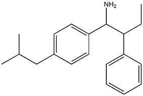 1-[4-(2-methylpropyl)phenyl]-2-phenylbutan-1-amine 结构式