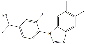 1-[4-(5,6-dimethyl-1H-1,3-benzodiazol-1-yl)-3-fluorophenyl]ethan-1-amine 结构式