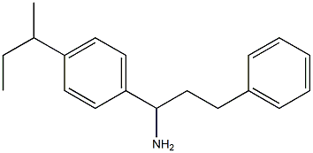 1-[4-(butan-2-yl)phenyl]-3-phenylpropan-1-amine 结构式