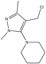 1-[4-(chloromethyl)-1,3-dimethyl-1H-pyrazol-5-yl]piperidine 结构式