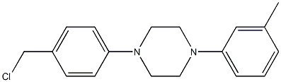 1-[4-(chloromethyl)phenyl]-4-(3-methylphenyl)piperazine 结构式
