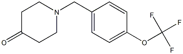 1-[4-(trifluoromethoxy)benzyl]piperidin-4-one 结构式