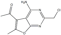 1-[4-amino-2-(chloromethyl)-6-methylfuro[2,3-d]pyrimidin-5-yl]ethan-1-one 结构式