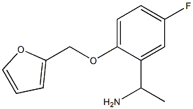 1-[5-fluoro-2-(furan-2-ylmethoxy)phenyl]ethan-1-amine 结构式