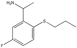 1-[5-fluoro-2-(propylsulfanyl)phenyl]ethan-1-amine 结构式