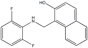 1-{[(2,6-difluorophenyl)amino]methyl}naphthalen-2-ol 结构式