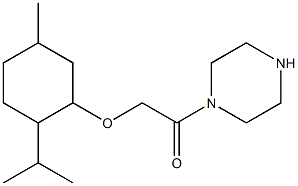 1-{[(2-isopropyl-5-methylcyclohexyl)oxy]acetyl}piperazine 结构式