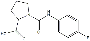 1-{[(4-fluorophenyl)amino]carbonyl}pyrrolidine-2-carboxylic acid 结构式