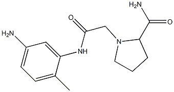 1-{[(5-amino-2-methylphenyl)carbamoyl]methyl}pyrrolidine-2-carboxamide 结构式