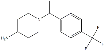 1-{1-[4-(trifluoromethyl)phenyl]ethyl}piperidin-4-amine 结构式