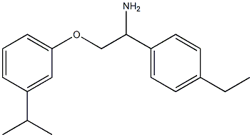 1-{1-amino-2-[3-(propan-2-yl)phenoxy]ethyl}-4-ethylbenzene 结构式