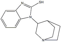 1-{1-azabicyclo[2.2.2]octan-3-yl}-1H-1,3-benzodiazole-2-thiol 结构式