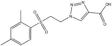 1-{2-[(2,4-dimethylbenzene)sulfonyl]ethyl}-1H-1,2,3-triazole-4-carboxylic acid 结构式