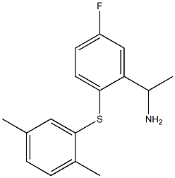 1-{2-[(2,5-dimethylphenyl)sulfanyl]-5-fluorophenyl}ethan-1-amine 结构式