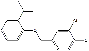 1-{2-[(3,4-dichlorophenyl)methoxy]phenyl}propan-1-one 结构式