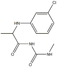 1-{2-[(3-chlorophenyl)amino]propanoyl}-3-methylurea 结构式