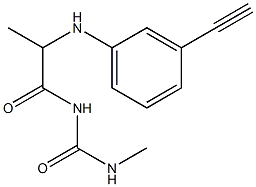 1-{2-[(3-ethynylphenyl)amino]propanoyl}-3-methylurea 结构式