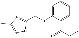 1-{2-[(3-methyl-1,2,4-oxadiazol-5-yl)methoxy]phenyl}propan-1-one 结构式