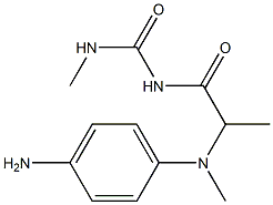 1-{2-[(4-aminophenyl)(methyl)amino]propanoyl}-3-methylurea 结构式