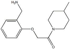 1-{2-[2-(4-methylpiperidin-1-yl)-2-oxoethoxy]phenyl}methanamine 结构式