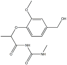 1-{2-[4-(hydroxymethyl)-2-methoxyphenoxy]propanoyl}-3-methylurea 结构式