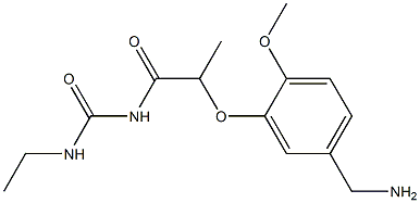 1-{2-[5-(aminomethyl)-2-methoxyphenoxy]propanoyl}-3-ethylurea 结构式