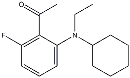 1-{2-[cyclohexyl(ethyl)amino]-6-fluorophenyl}ethan-1-one 结构式