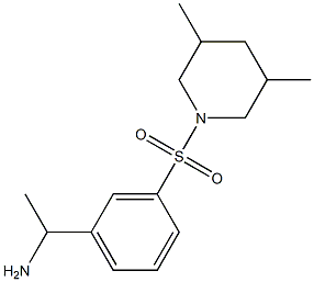 1-{3-[(3,5-dimethylpiperidine-1-)sulfonyl]phenyl}ethan-1-amine 结构式