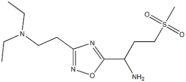 1-{3-[2-(diethylamino)ethyl]-1,2,4-oxadiazol-5-yl}-3-methanesulfonylpropan-1-amine 结构式