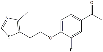 1-{3-fluoro-4-[2-(4-methyl-1,3-thiazol-5-yl)ethoxy]phenyl}ethan-1-one 结构式