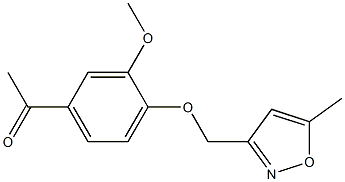 1-{3-methoxy-4-[(5-methyl-1,2-oxazol-3-yl)methoxy]phenyl}ethan-1-one 结构式