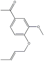 1-{4-[(2E)-but-2-enyloxy]-3-methoxyphenyl}ethanone 结构式