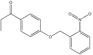 1-{4-[(2-nitrophenyl)methoxy]phenyl}propan-1-one 结构式