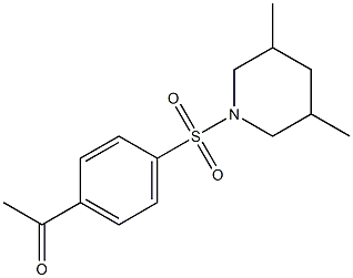 1-{4-[(3,5-dimethylpiperidine-1-)sulfonyl]phenyl}ethan-1-one 结构式