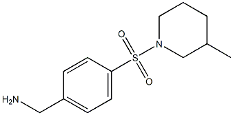 1-{4-[(3-methylpiperidin-1-yl)sulfonyl]phenyl}methanamine 结构式