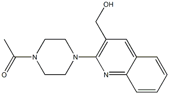 1-{4-[3-(hydroxymethyl)quinolin-2-yl]piperazin-1-yl}ethan-1-one 结构式