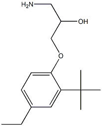 1-amino-3-(2-tert-butyl-4-ethylphenoxy)propan-2-ol 结构式