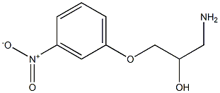 1-amino-3-(3-nitrophenoxy)propan-2-ol 结构式