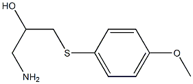 1-amino-3-[(4-methoxyphenyl)sulfanyl]propan-2-ol 结构式