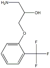 1-amino-3-[2-(trifluoromethyl)phenoxy]propan-2-ol 结构式