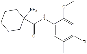 1-amino-N-(4-chloro-2-methoxy-5-methylphenyl)cyclohexanecarboxamide 结构式