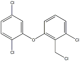 1-chloro-2-(chloromethyl)-3-(2,5-dichlorophenoxy)benzene 结构式