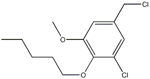 1-chloro-5-(chloromethyl)-3-methoxy-2-(pentyloxy)benzene 结构式