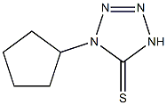 1-cyclopentyl-4,5-dihydro-1H-1,2,3,4-tetrazole-5-thione 结构式