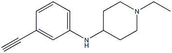 1-ethyl-N-(3-ethynylphenyl)piperidin-4-amine 结构式