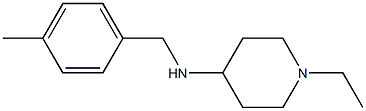 1-ethyl-N-[(4-methylphenyl)methyl]piperidin-4-amine 结构式