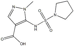 1-methyl-5-[(pyrrolidine-1-sulfonyl)amino]-1H-pyrazole-4-carboxylic acid 结构式